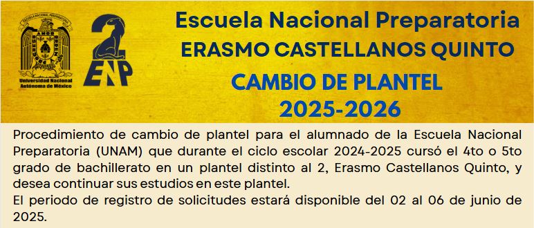 Cambio de plantel 2025